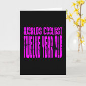 Meisjes 12e Verjaardag Roze Werelden Coolest Twelv Kaart (Gele Bloem)