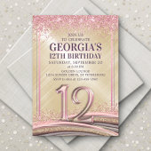 Meisjes 12e verjaardag uitnodiging