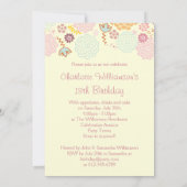 Meisjes 13e verjaardag Fancy Modern Floral Kaart (Achterkant)