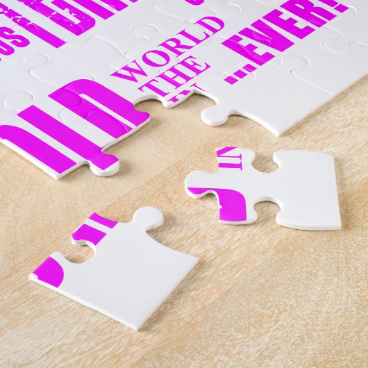 Meisjes 13e verjaardag : Roze GROOTSTE 13-jarige Legpuzzel (Zijkant)