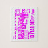 Meisjes 13e verjaardag : Roze GROOTSTE 13-jarige Legpuzzel (Verticaal)