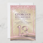 Meisjes 13e verjaardag uitnodiging (Voorkant)