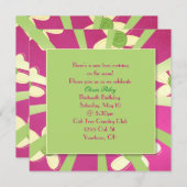 Meisje's 13e verjaardagsfeest kaart (Voorkant / Achterkant)