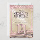 Meisjes 14e verjaardag uitnodiging (Voorkant)