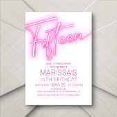 Meisjes 15e Neon Teen Verjaardag Kaart