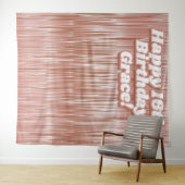 Meisjes 16e Verjaardag Roos Gouden Faux Tinsel Ach Wandkleed (In Situ (horizontaal))