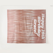 Meisjes 16e Verjaardag Roos Gouden Faux Tinsel Ach Wandkleed (Voorkant (horizontaal))