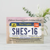 Meisje's 16e verjaardag West Virginia Licentie Uit Kaart (Staand voorkant)
