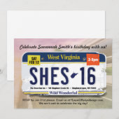 Meisje's 16e verjaardag West Virginia Licentie Uit Kaart (Voorkant / Achterkant)
