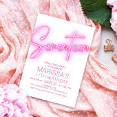 Meisjes 17e Neon Teen Verjaardag Kaart