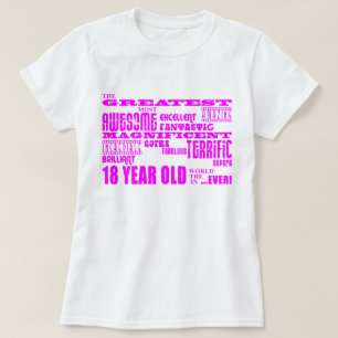 Meisjes 18e verjaardag : Roze GROOTSTE 18-jarige T-shirt