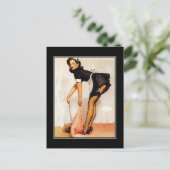Meisjes 1950's Pin-up Girl Briefkaart (Staand voorkant)