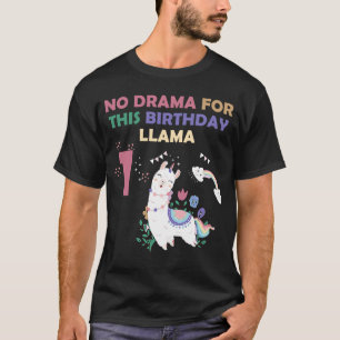 Meisjes 1 jaar oud 1 jaar oud Llama Birthday No Dr T-shirt