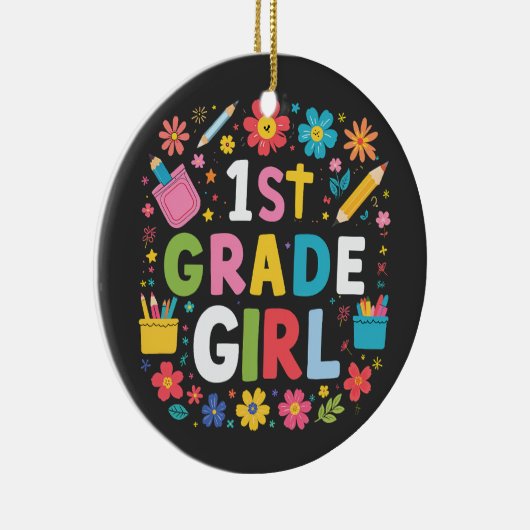 Meisjes 1e klas meisje eerste klas terug naar scho keramisch ornament (Rechts)