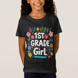 Meisjes 1e klas meisje eerste klas terug naar scho t-shirt