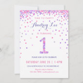 Meisjes 1e verjaardag eerste verjaardag kaart (Voorkant)