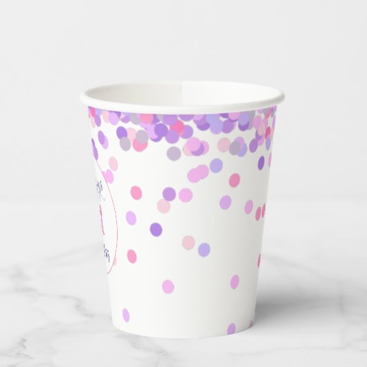 Meisjes 1e verjaardag eerste verjaardag papieren bekers (Links)