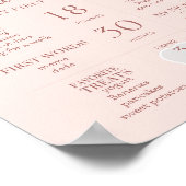 Meisje's 1e verjaardag mijlpalen aankondigingsteke poster (Hoek)