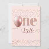 Meisje's 1e Verjaardag Milestones Aankondiging Kaa (Achterkant)