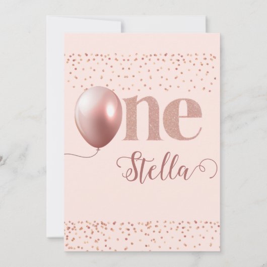 Meisje's 1e Verjaardag Milestones Aankondiging Kaa (Achterkant)