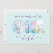 Meisjes 1e Verjaardag Onder het Zee  Kaart (Achterkant)