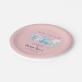 Meisjes 1e Verjaardag ONEderful Roze Papieren Bordje (Gekanteld)