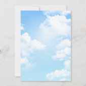 Meisjes 1e verjaardag regenboogballonnen uitnodigi kaart (Achterkant)