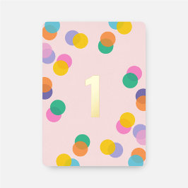 Meisje's 1e verjaardag Roze en Goud Folie Uitnodiging