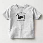Meisjes 1e Verjaardag Schattige Kitty Cat Age Kind Kinder Shirts (Voorkant)
