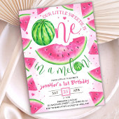 Meisjes 1e Verjaardagsfeest 'ONE in a Melon!' Scha Kaart