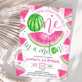 Meisjes 1e Verjaardagsfeest 'ONE in a Melon!' Scha Kaart