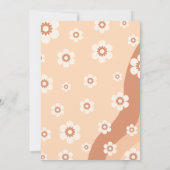 Meisjes 1e Verjaardagsfeestje Retro Neutral Groovy Kaart (Achterkant)