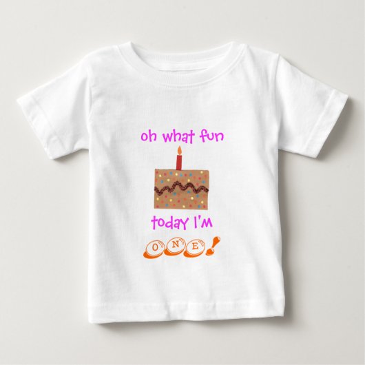 Meisjes 1e verjaardagskleding - baby T (Voorkant)