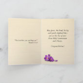 Meisjes 1ste communistische Eucharistische Kaart V (Binnen)