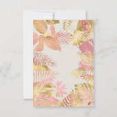 Meisjes 1ste verjaardag Roze Ecru Safari Kaart (Achterkant)