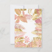 Meisjes 1ste verjaardag Roze Gold Safari Kaart (Achterkant)