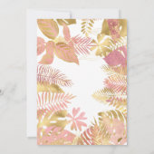 Meisjes 1ste verjaardag Roze Gold Safari Kaart (Achterkant)