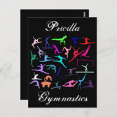 Meisjes 25 Gymnastiek Gepersonaliseerd Briefkaart (Voorkant / Achterkant)