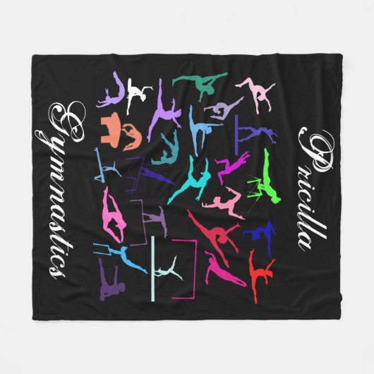 Meisjes 25 Gymnastiek Gepersonaliseerd Fleece Deken (Voorkant (Horizontaal))
