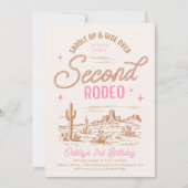 Meisje's 2e Rodeo Verjaardag uitnodiging (Voorkant)