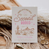 Meisje's 2e Rodeo Verjaardag uitnodiging