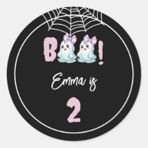 Meisjes 2e Verjaardag Halloween Party Sticker
