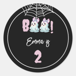Meisjes 2e Verjaardag Halloween Party Sticker