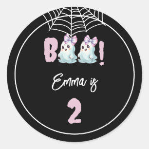 Meisjes 2e Verjaardag Halloween Party Sticker
