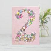 Meisjes 2e verjaardag Uitnodiging voor Aangepaste (Staand voorkant)