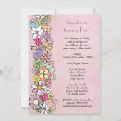 Meisjes 2e verjaardag Uitnodiging voor Aangepaste (Achterkant)