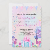 Meisjes 2e verjaardagsfeest kaart (Voorkant)