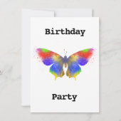 Meisjes 3rd Birthday Colorful Butterflies Art (Achterkant)