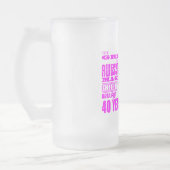 Meisjes 40e verjaardag Roze : Grootste veertig Matglas Bierpul (Links)