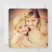 Meisjes 4 4e verjaardag nummer 4 kaart (Achterkant)